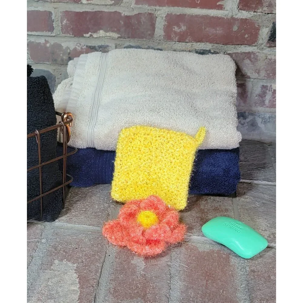 Orange and Yellow Scrubby set, set of 2
